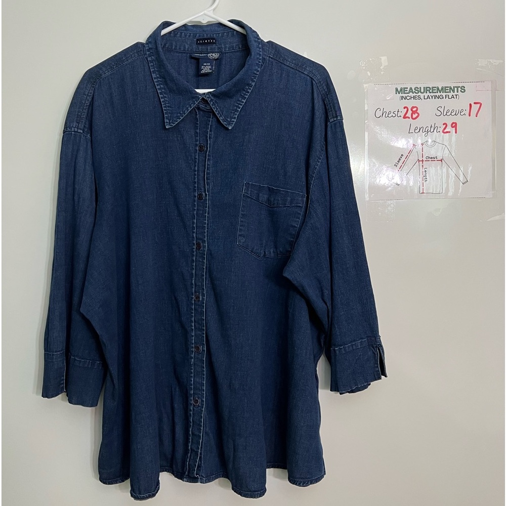 Venezia Jeans Women’s Oversized Blue Denim Shirt Size 18/20
